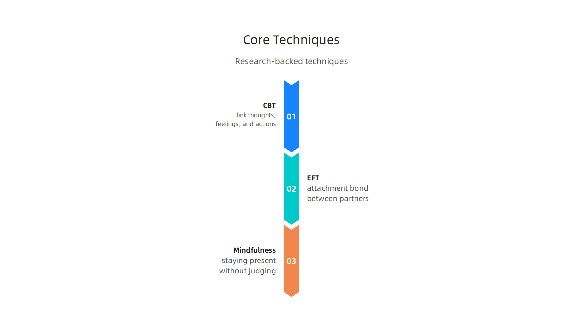 Overview of core techniques used by counselors to teach emotional regulation.