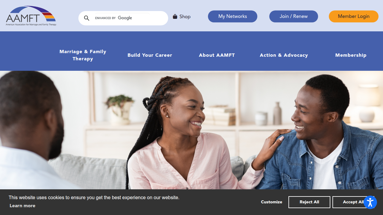 Explore resources from the American Association of Marriage and Family Therapists, a leading professional organization.