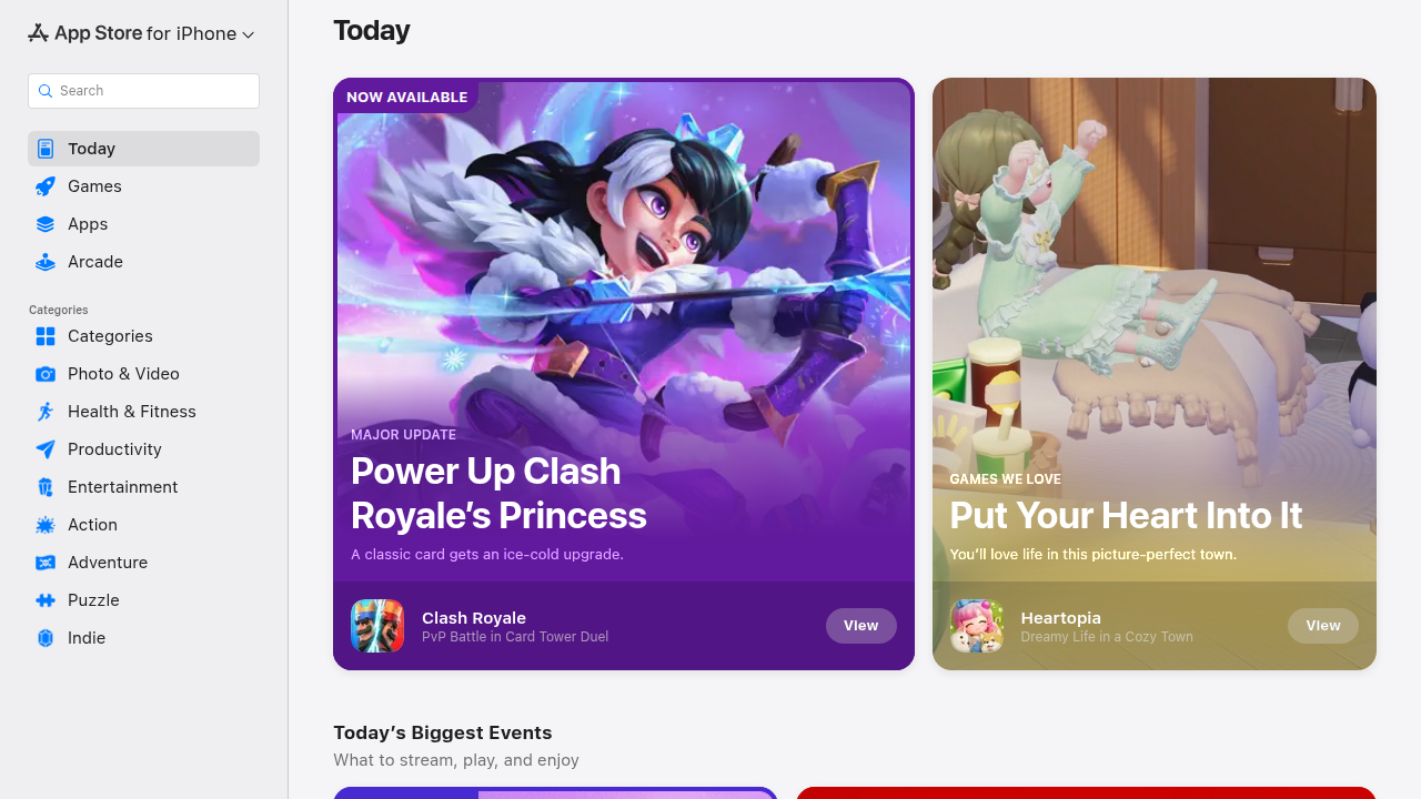 The Apple App Store, a platform where specialized apps like CBT-i Coach for anxiety and sleep management can be found.