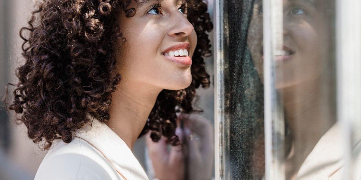 A person looks forward confidently, representing success and hope in managing anxiety.