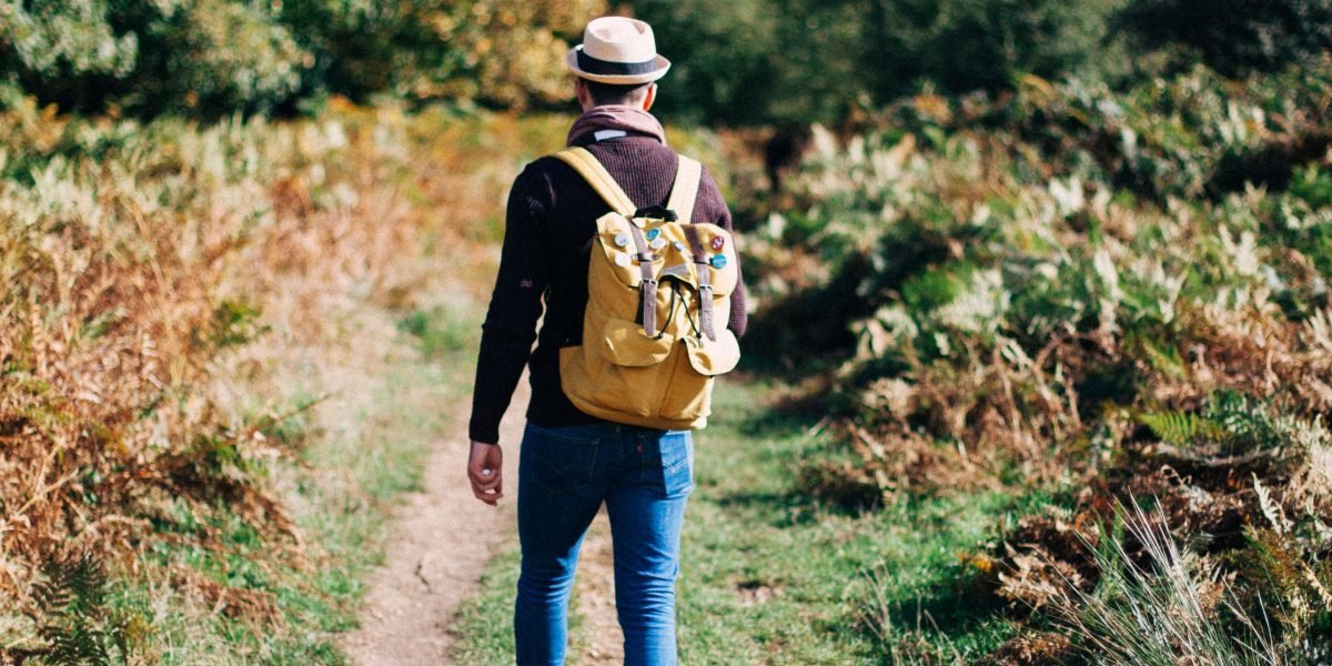 A person immersed in a natural environment, experiencing the calming effects of green spaces.