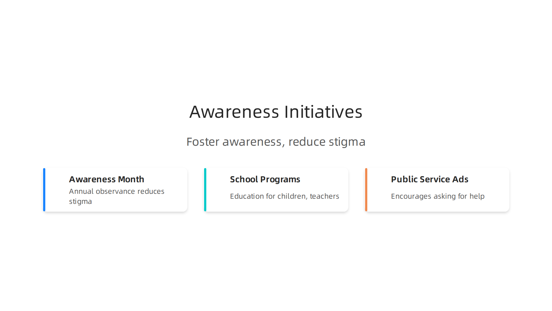 The National Mental Health Act spurred various initiatives to foster public awareness and reduce stigma around mental illness.