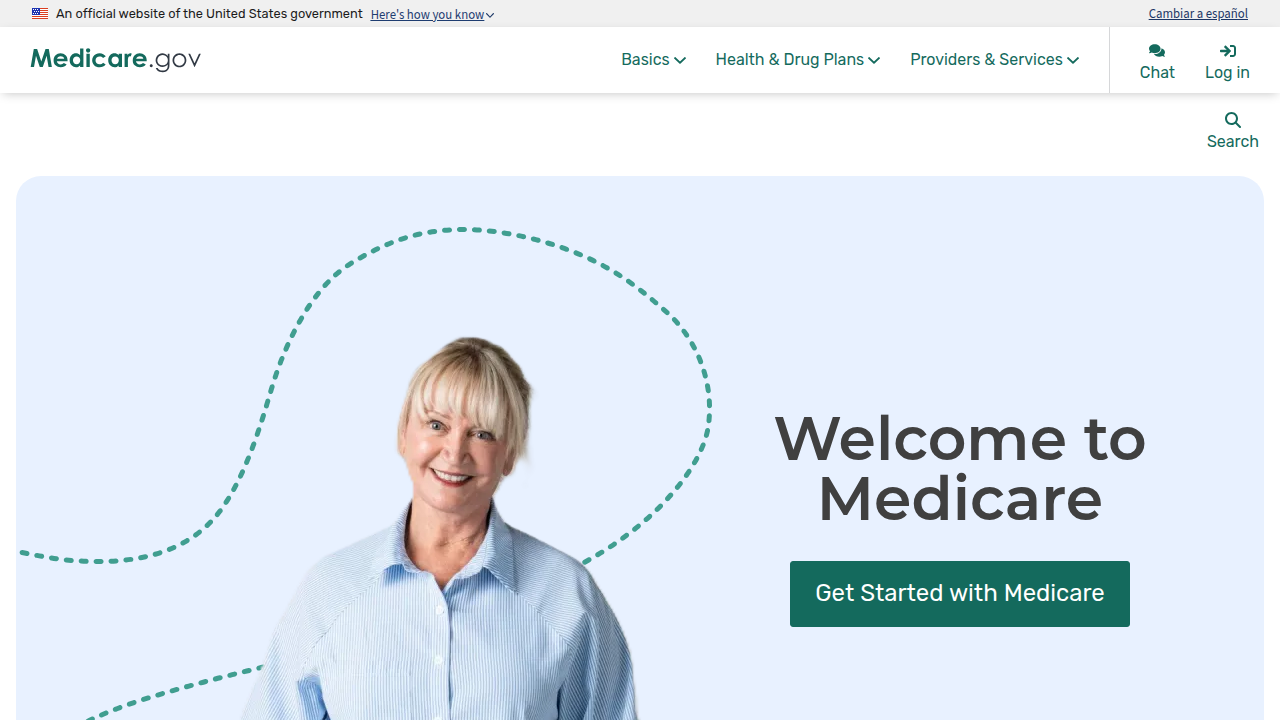 The official Medicare.gov website, showing information on mental health care coverage.