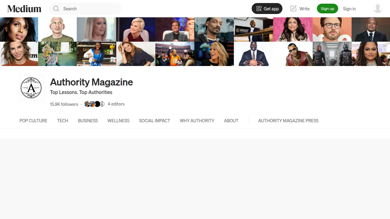 Authority Magazine's presence on Medium, featuring articles on innovative behavioral health approaches.